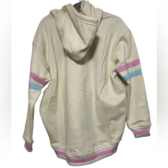 Russell Athletic Womens Vintage White Graphic Logo Hooded Sweatshirt Size Small - Picture 3 of 7